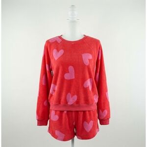NEW Z SUPPLY im yours heart long sleeve top in hot stuff